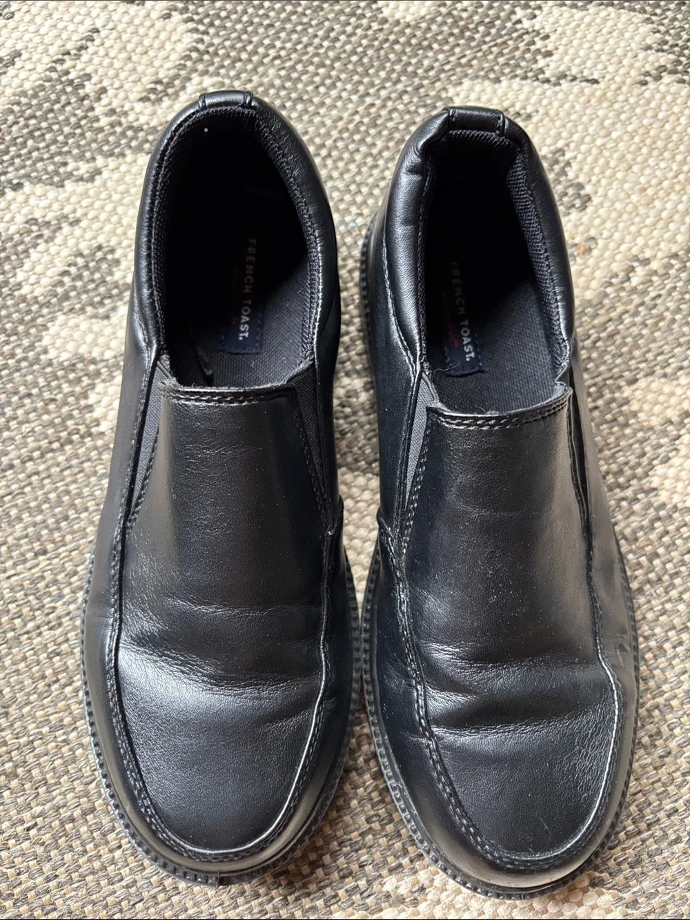 French Toast Black Slip-On School Dress Loafers